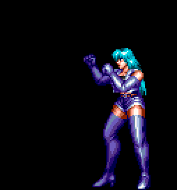 Isolda Shinawara realizando su combo de patadas, es la protagonista de este nuevo Beat 'em up en OpenBOR.