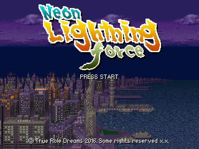 Título de Neon Lightning Force Traducido al inglés.